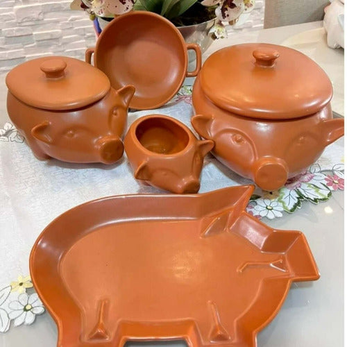 Kit Feijoada Terracota Fosco 5 Peças