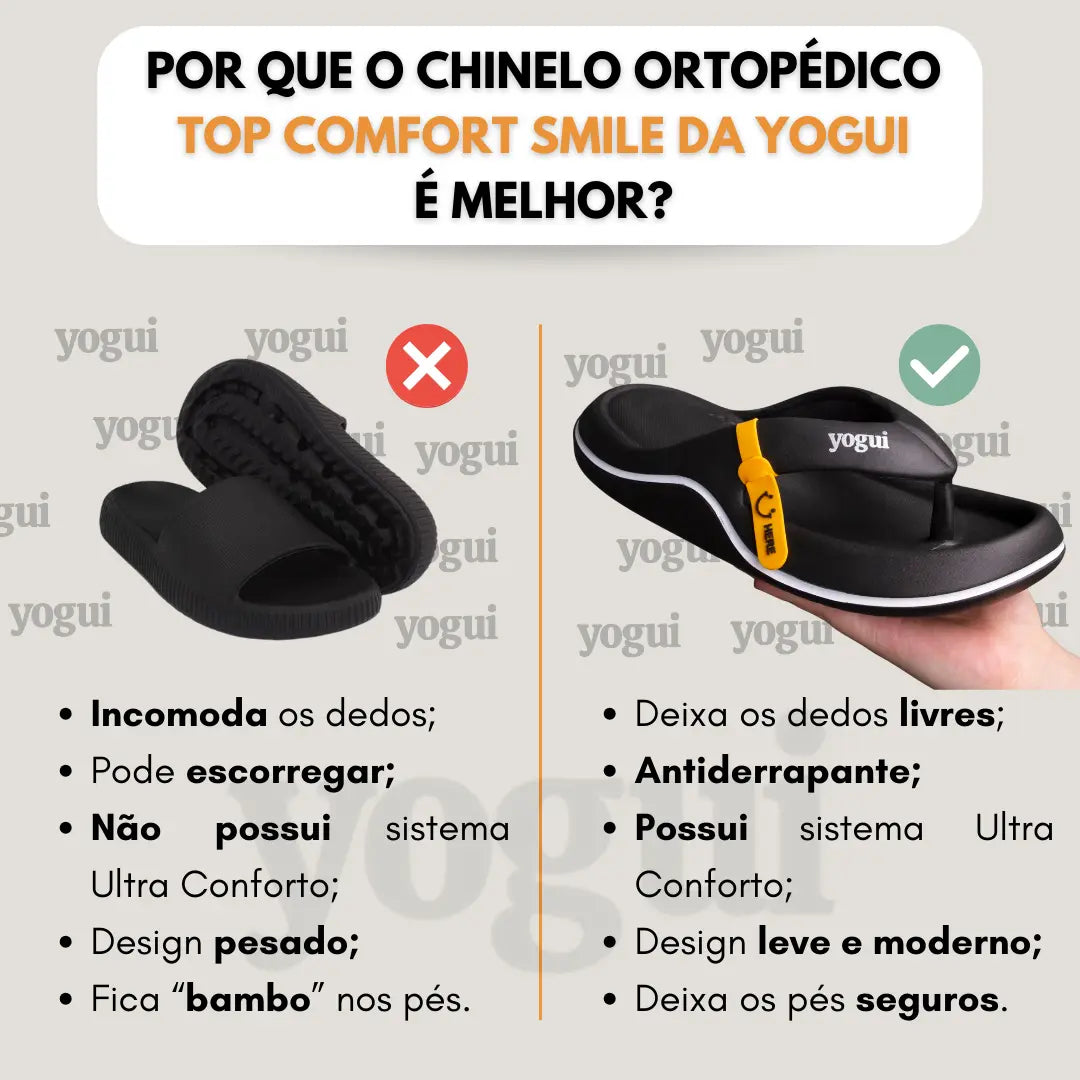 Chinelo Ortopédico Yogui Top Comfort® COMPRE 1 E LEVE 3!