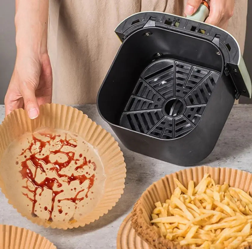 kit 50 formas de papel para air fryer
