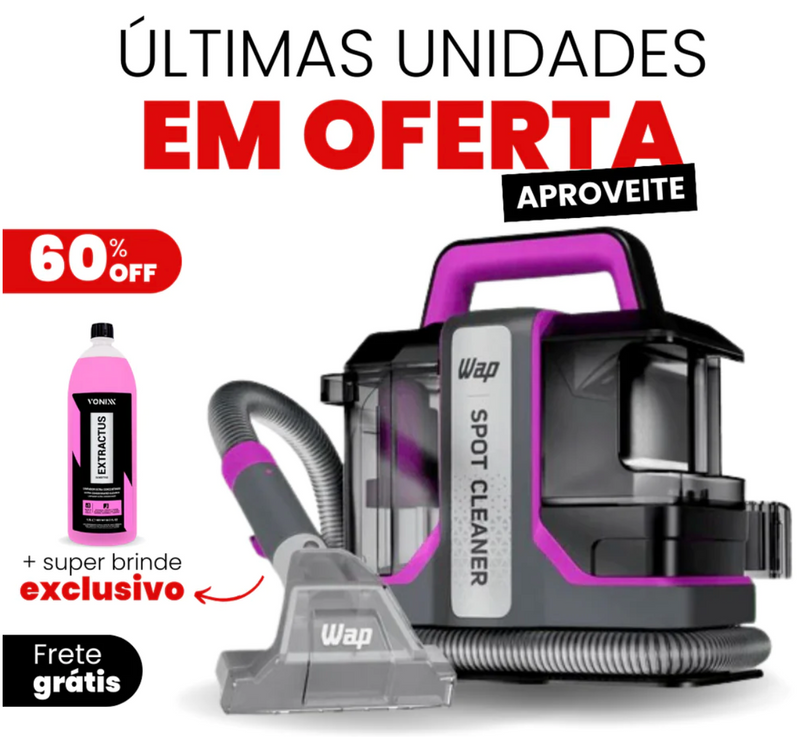 Extratora de Sujeiras Portátil Wap Spot Cleaner W3 + Brinde Exclusivo [LIMPA ESTOQUE]