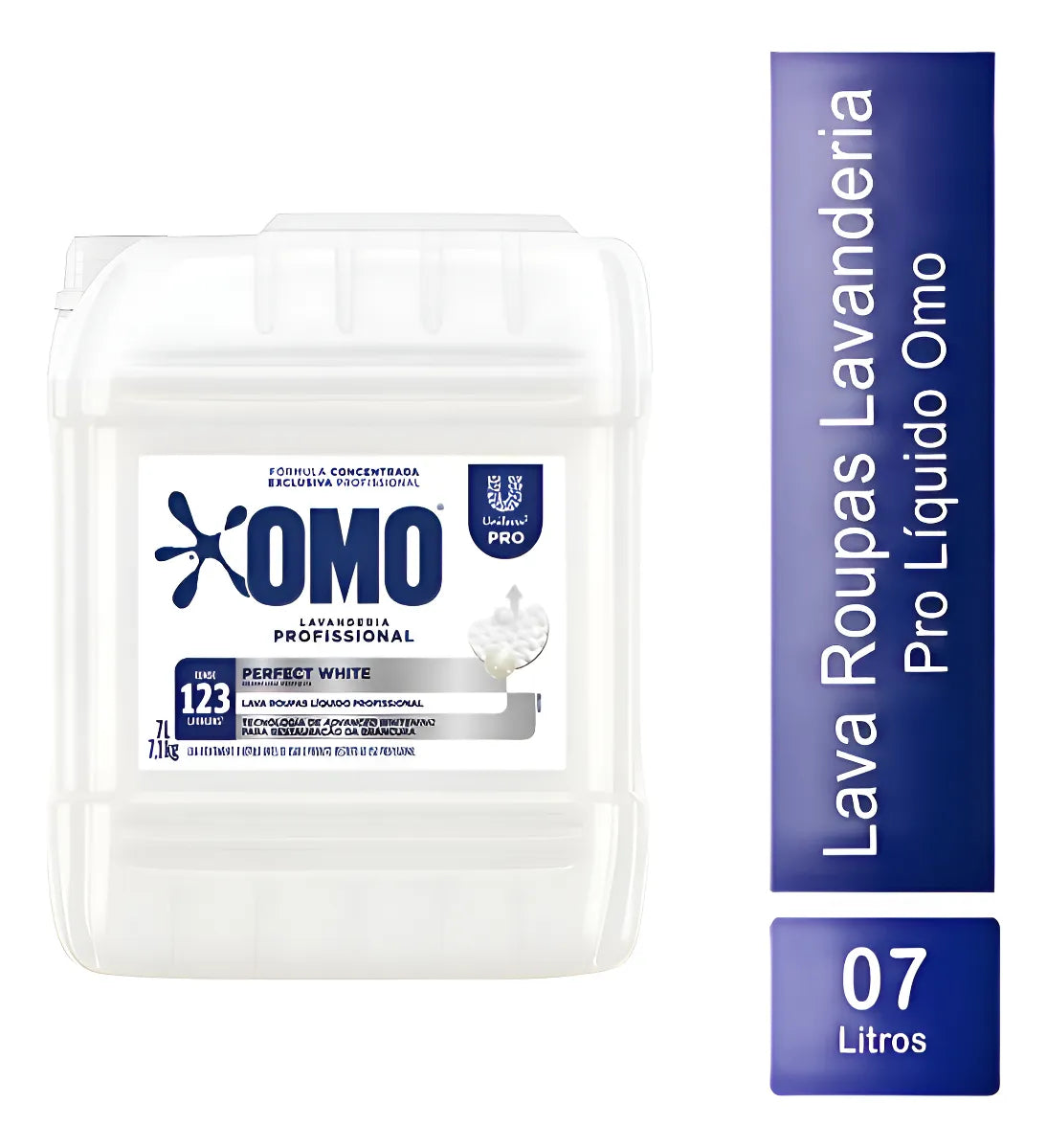 Kit Lava Roupas Omo Perfect White 7l + Comfort 7l + Válvulas