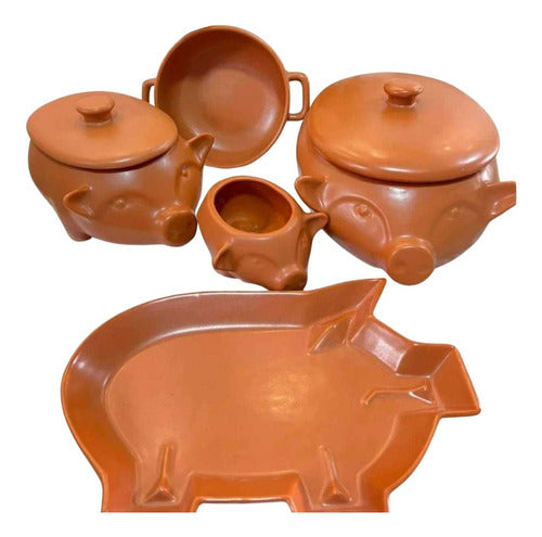 Kit Feijoada Terracota Fosco  5 Peças