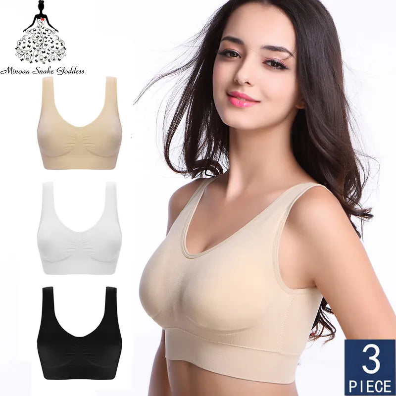 3PCS/ Sutiã sem costura Feminino