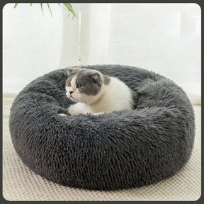 Cama redonda macia e estilosa , para gatos e cães.