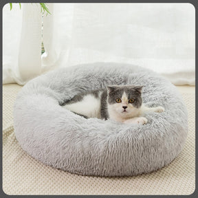 Cama redonda macia e estilosa , para gatos e cães.