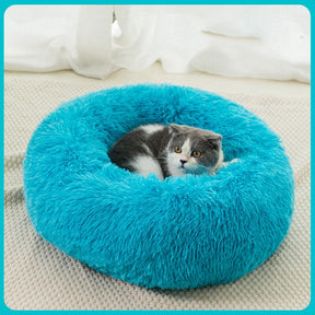 Cama redonda macia e estilosa , para gatos e cães.