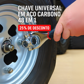 Chave Universal em Aço Carbono 48 em 1