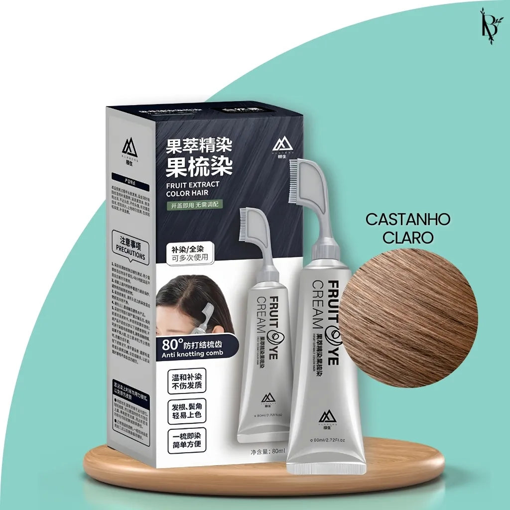 (COMPRE 1 E LEVE 2) NaturiColor: Tinta de Cabelo Sem Amônia + Pente de Brinde