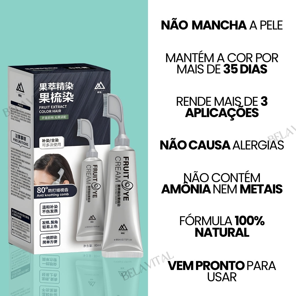 (COMPRE 1 E LEVE 2) NaturiColor: Tinta de Cabelo Sem Amônia + Pente de Brinde