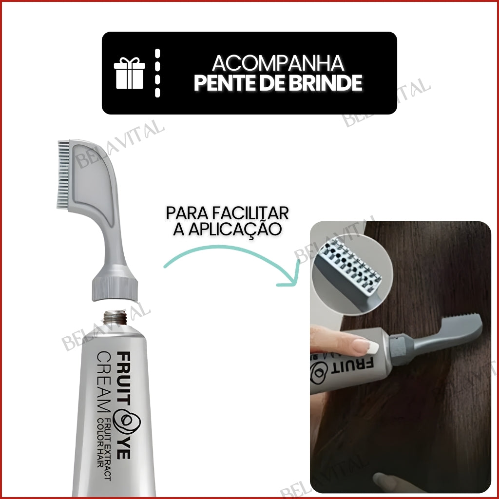 (COMPRE 1 E LEVE 2) NaturiColor: Tinta de Cabelo Sem Amônia + Pente de Brinde