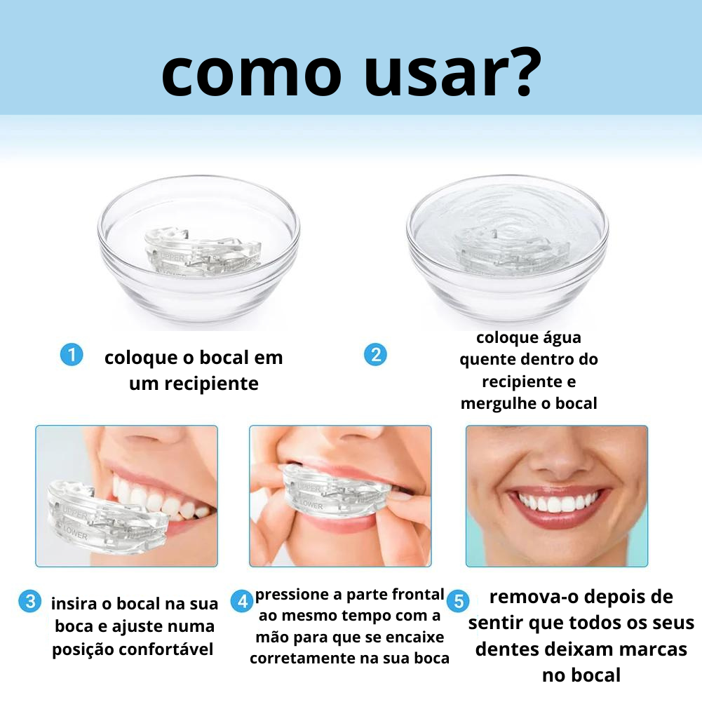 (COMPRE 1 E LEVE 2 + BRINDE) MouthPiece anti Ronco e anti Bruxismo